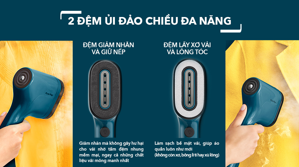Bàn ủi hơi nước cầm tay Tefal DT2020E1 1300W - Nút nguồn