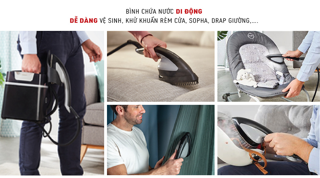 Bình chứa nước - Bàn ủi hơi nước đứng Tefal IXEO Plus QT1510E0 2980W