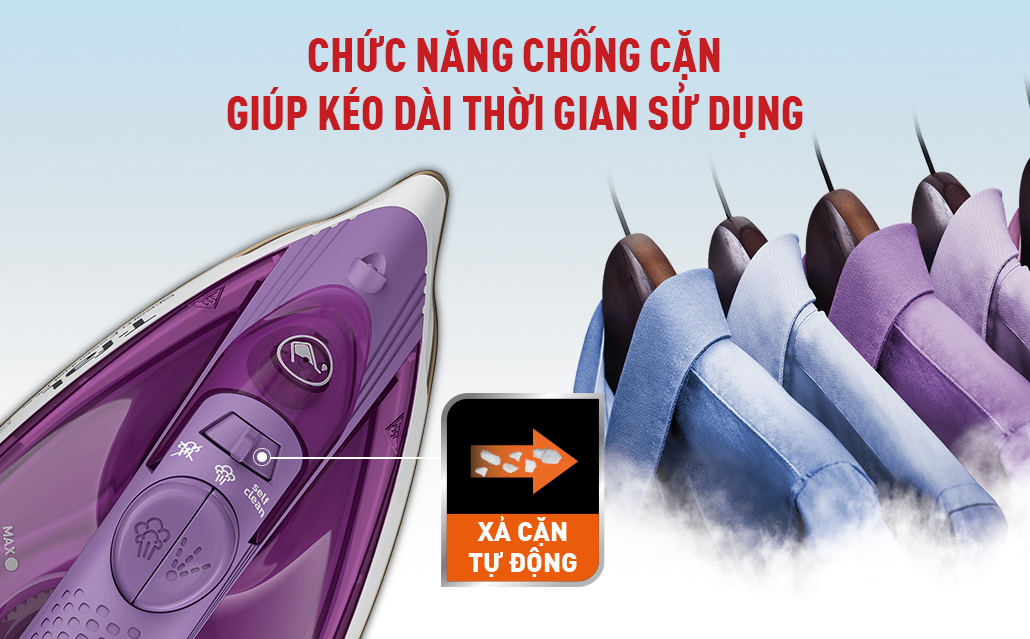Tiện ích - Bàn ủi hơi nước Tefal Easy Steam FV1955E0 1400W
