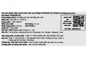 Bàn ủi hơi nước cầm tay Philips STH5020/20 1400W