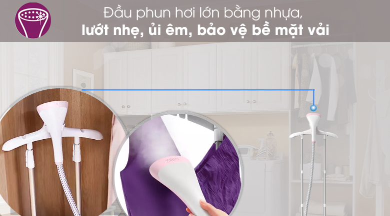 Ủi hiệu quả - Bàn ủi hơi nước đứng Philips GC485