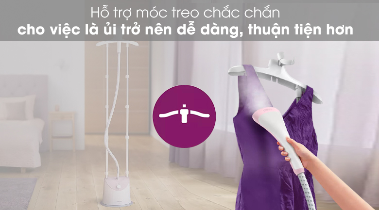 Móc treo tiện lợi - Bàn ủi hơi nước đứng Philips GC485