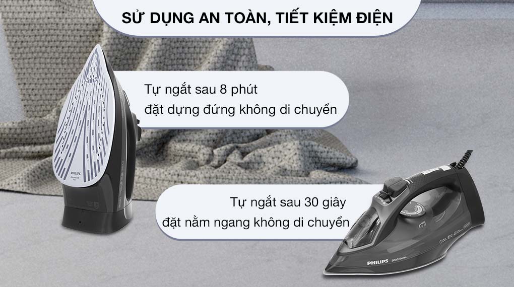 Bàn ủi hơi nước Philips DST5040/80 2600W - Tự ngắt