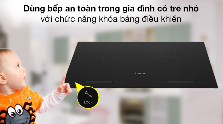 Khóa an toàn - Bếp từ đôi Junger CEJ-201-II