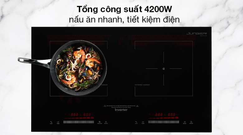Bếp từ hồng ngoại Junger SIS-66 - Công suất nấu lên đến 4200W