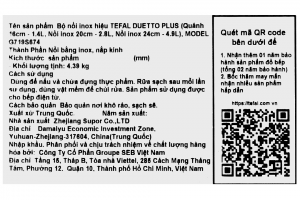 Bộ 3 nồi inox Tefal Duetto Plus G719S674