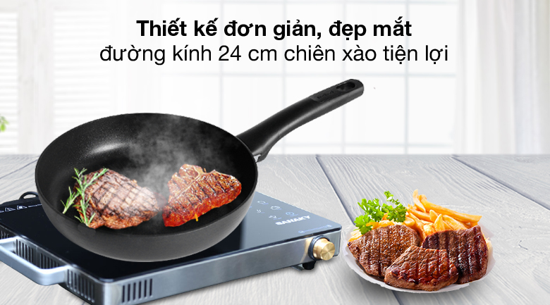 24 cm - Chảo nhôm chống dính đáy từ 24 cm Tefal Ultimate G2680472