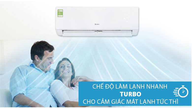 Máy lạnh 1 chiều Gree COSMO12CN có khả năng làm lạnh nhanh