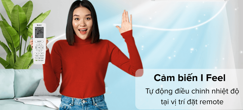 Điều hòa 1 chiều Gree COSMO12CN được áp dụng công nghệ I Feel