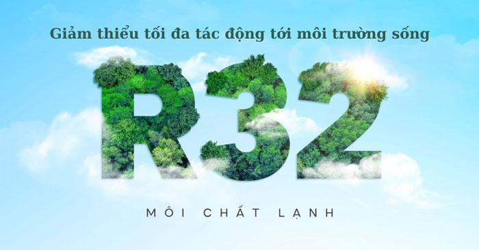 điều hòa Gree 18.000 BTU 2 chiều CHARM18HN sử dụng môi chất lạnh R32