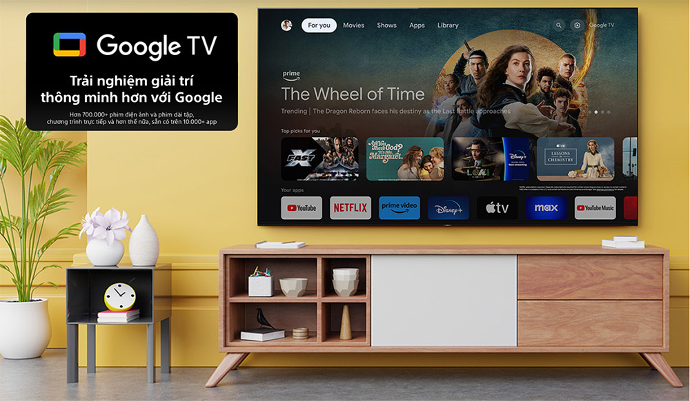 Hệ điều hành Google TV Sony Google TV 4K LED NỀN BRAVIA 2 II K-43S25VM2