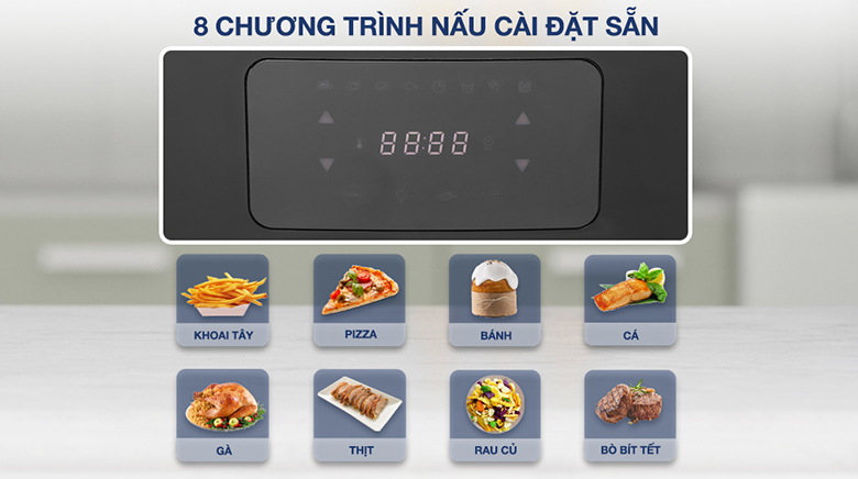 Lò chiên không dầu Tefal FW501815 11 lít - Bảng điều khiển