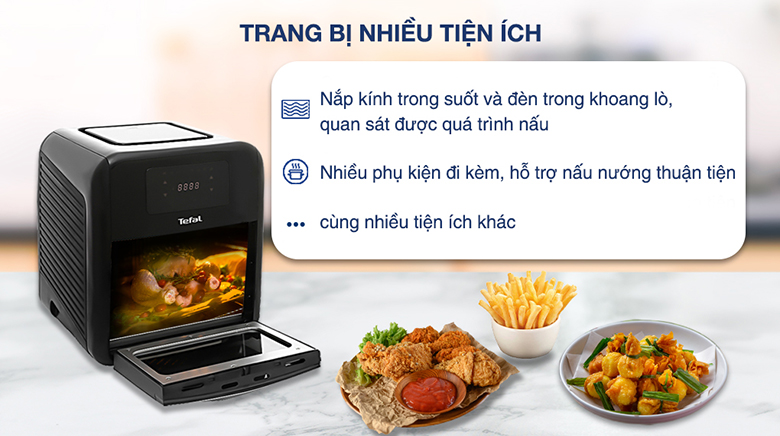 Lò chiên không dầu Tefal FW501815 11 lít - Tiện ích, phụ kiện