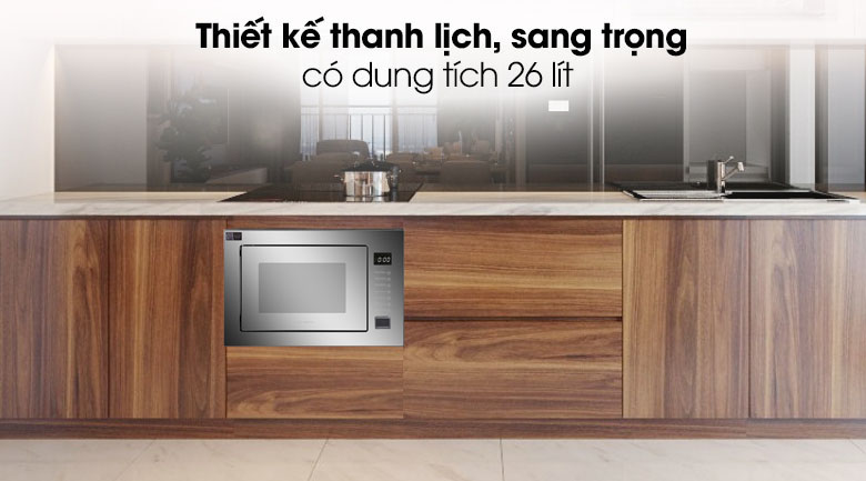 Lò vi sóng có nướng lắp âm Junger TK-90 26 lít - Thiết kế