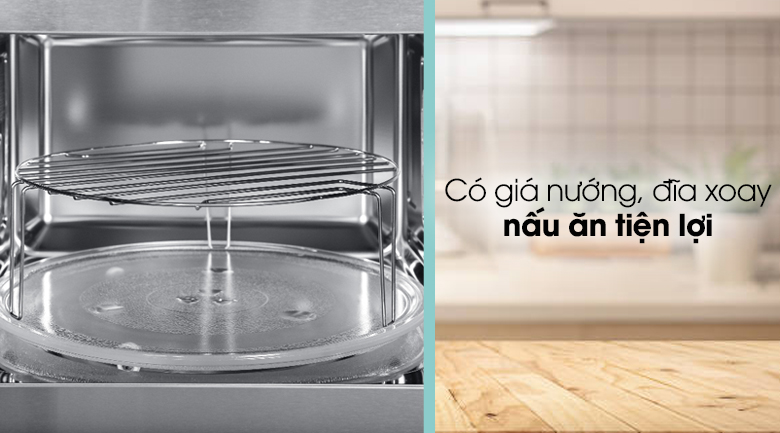 Lò vi sóng lắp âm Junger TK-90 - Có giá nướng, đĩa xoay