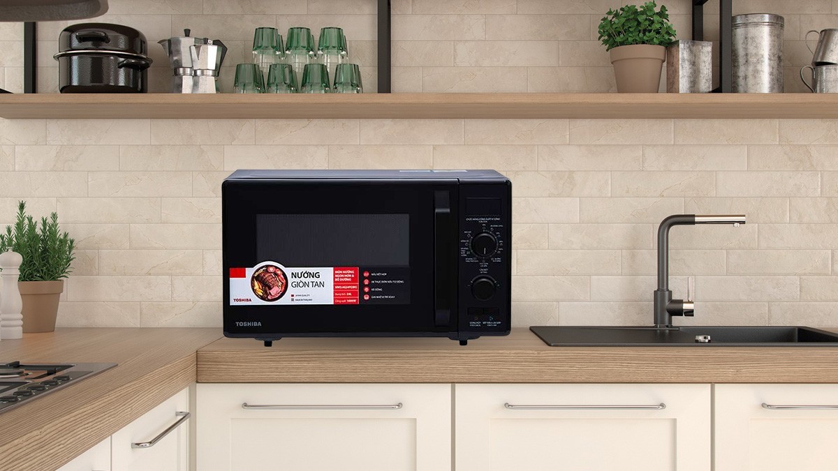 Lò vi sóng Toshiba MW2-AG24PC(BK) 24 lít sở hữu kiểu dáng hiện đại