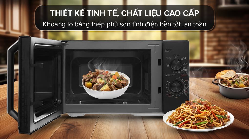 Thiết kế - Lò vi sóng có nướng Toshiba MW3-MG25PE(BK) 25 lít