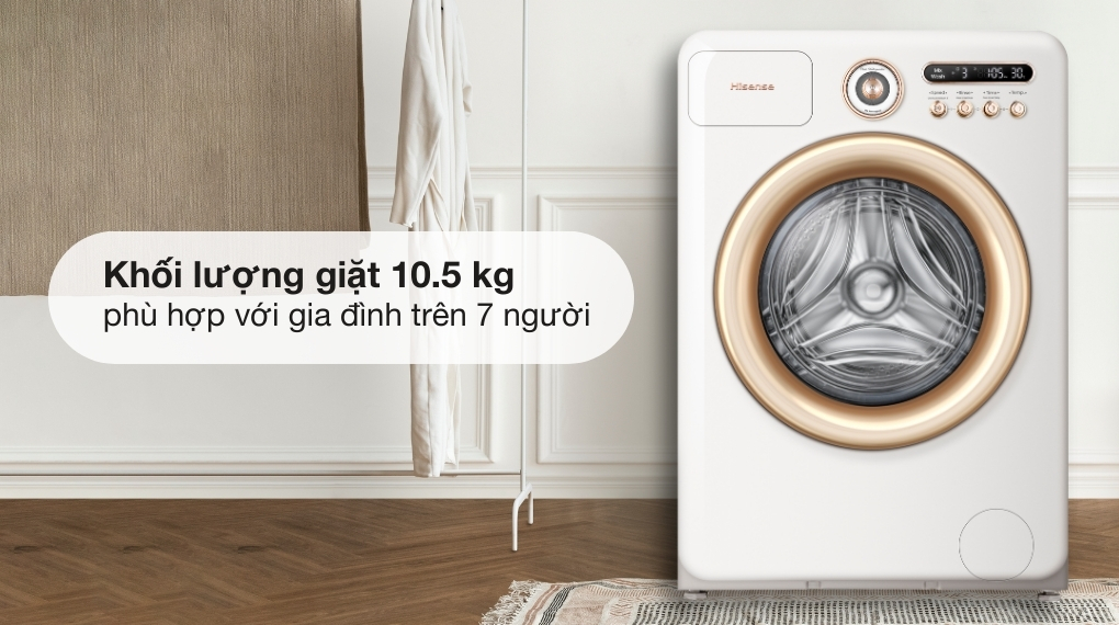 Máy giặt Hisense Roman Holiday Inverter 10.5 kg WF105R5 - Khối lượng giặt và chương trình