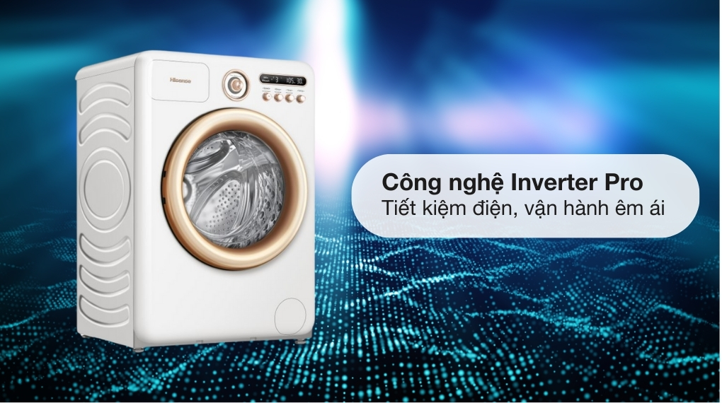 Máy giặt Hisense Roman Holiday Inverter 10.5 kg WF105R5 - Công nghệ tiết kiệm điện