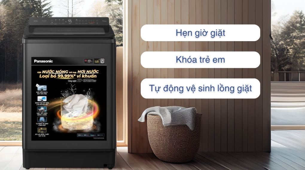 Máy giặt Panasonic Inverter 12.5 kg NA-FD125V4BV - Tiện ích