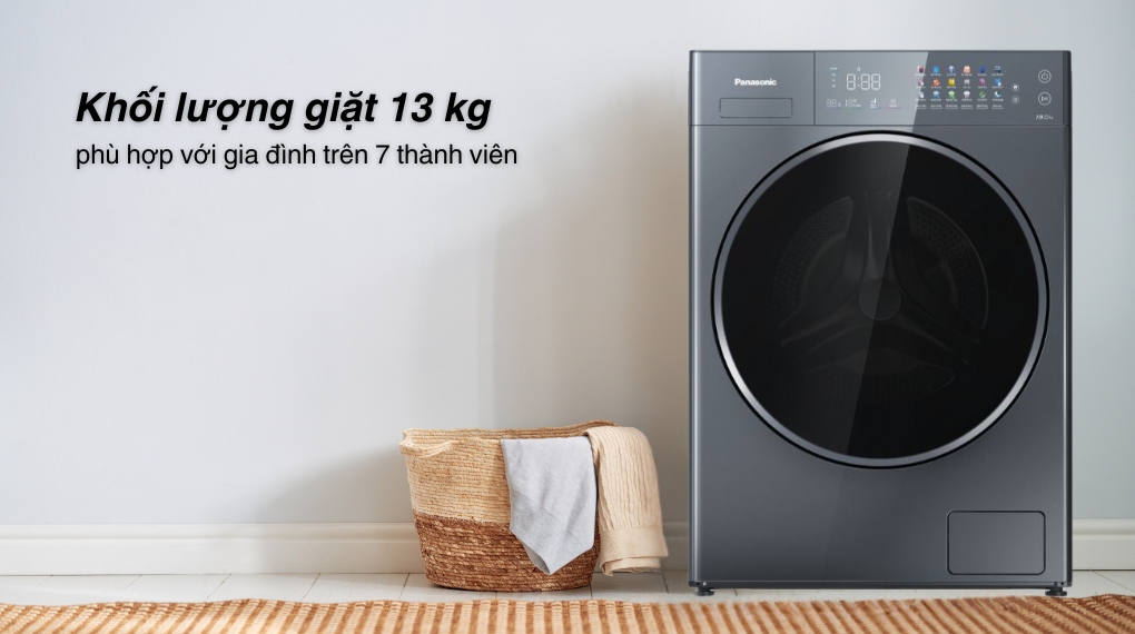 Máy giặt Panasonic Inverter 13 kg NA-26CVX1AVT - Khối lượng giặt và chương trình