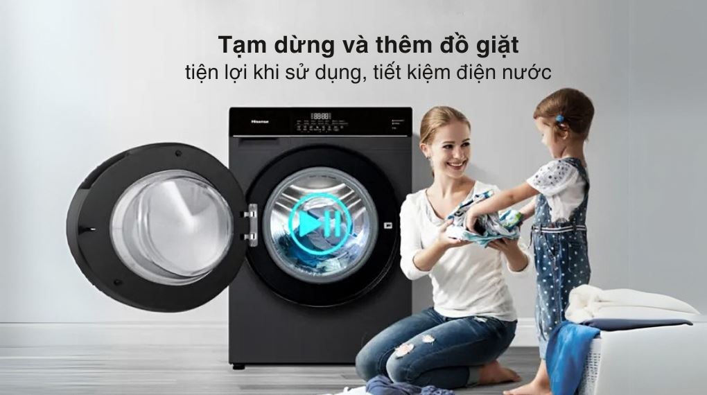 Máy giặt sấy Hisense Inverter giặt 10.5 kg - sấy 7 kg WD105M3 - Tiện ích