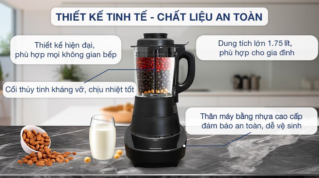 Chất liệu - Máy làm sữa hạt đa năng Panasonic MX-HG6401KRA