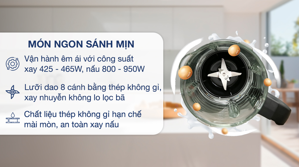 Thiết kế - Máy làm sữa hạt đa năng Panasonic MX-HG6401KRA