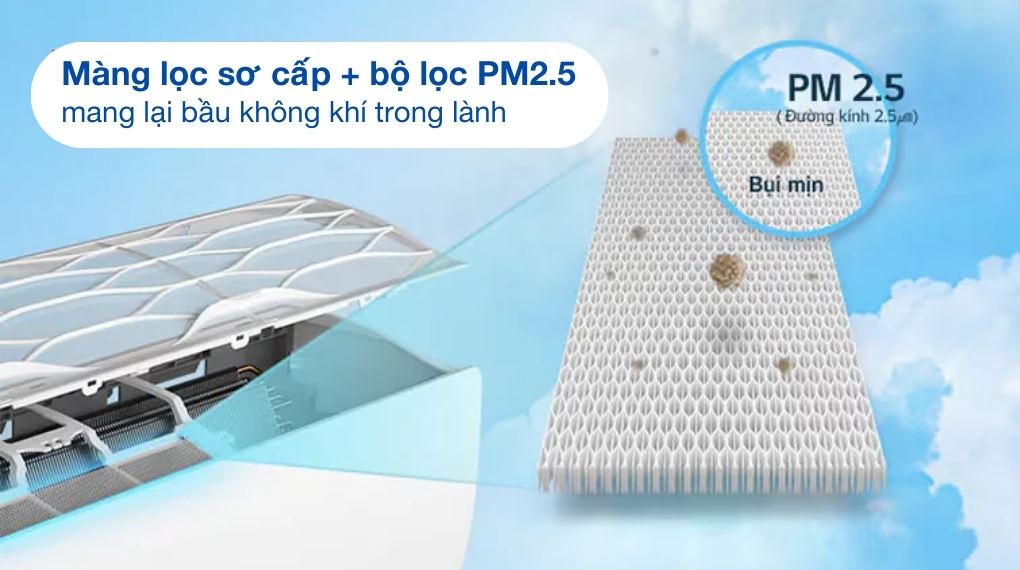Máy lạnh LG Inverter 1 HP IDC09M1 - Khả năng lọc không khí