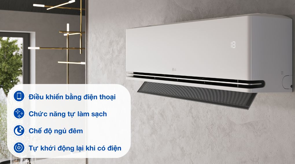 Máy lạnh LG Inverter 1 HP IDC09M1 - Tiện ích