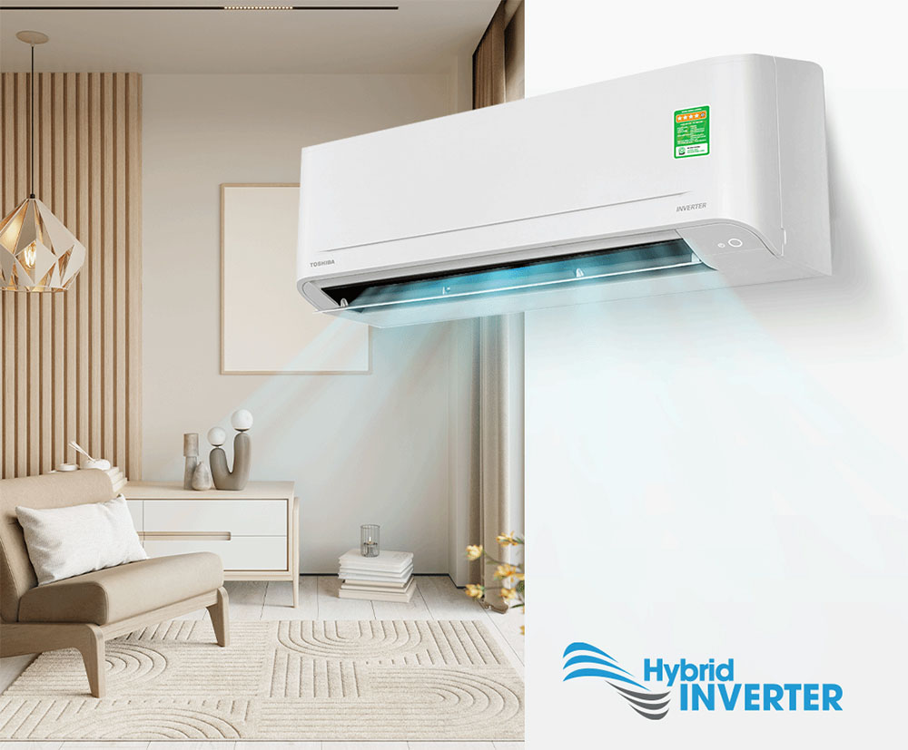Công nghệ Hybrid inverter của máy lạnh Toshiba RAS-H10S5KCV2G-V