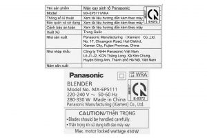 Máy xay sinh tố đa năng Panasonic MX-EP5111WRA