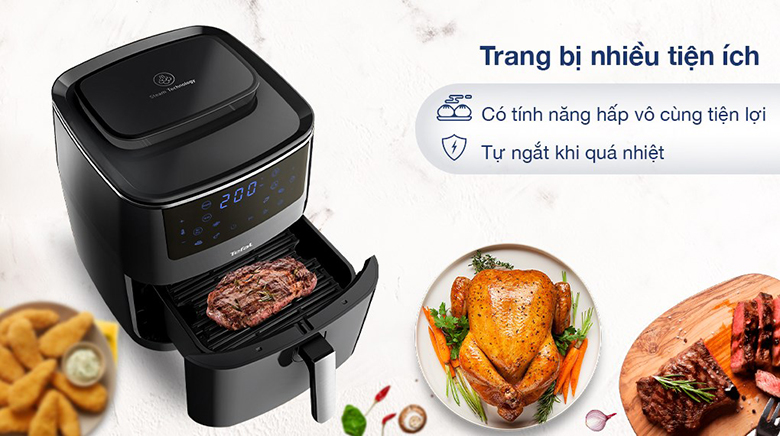 Nồi chiên không dầu kết hợp hấp Tefal FW201815 6.5 lít - Tiện ích