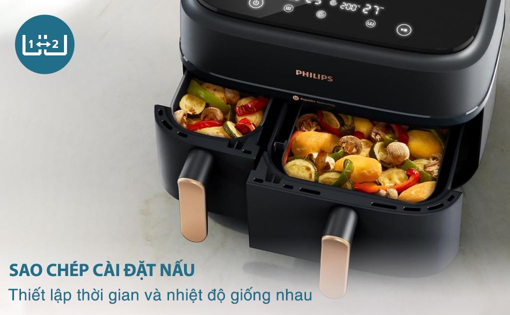 Nồi chiên không dầu Philips NA352/00 9 lít - Chức năng sao chép