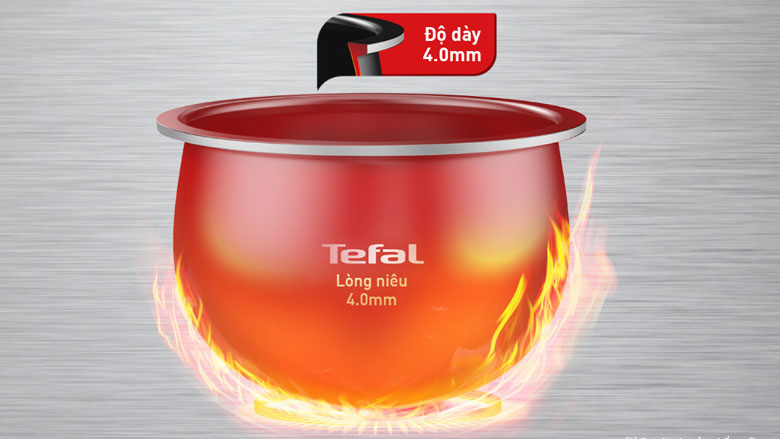 Nồi cơm điện tử Tefal 1.8 lít RK776968 - Dày dặn, giữ nhiệt cực tốt