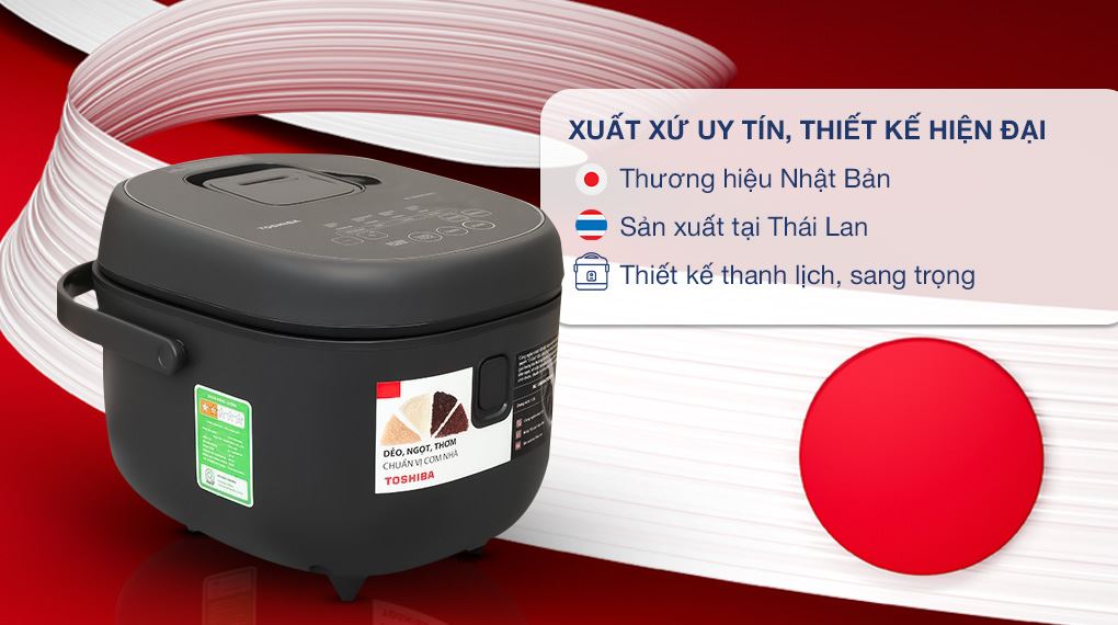 Nồi cơm điện tử Toshiba 1.8 lít RC-18DR4TVN(H) - Xuất xứ, thương hiệu