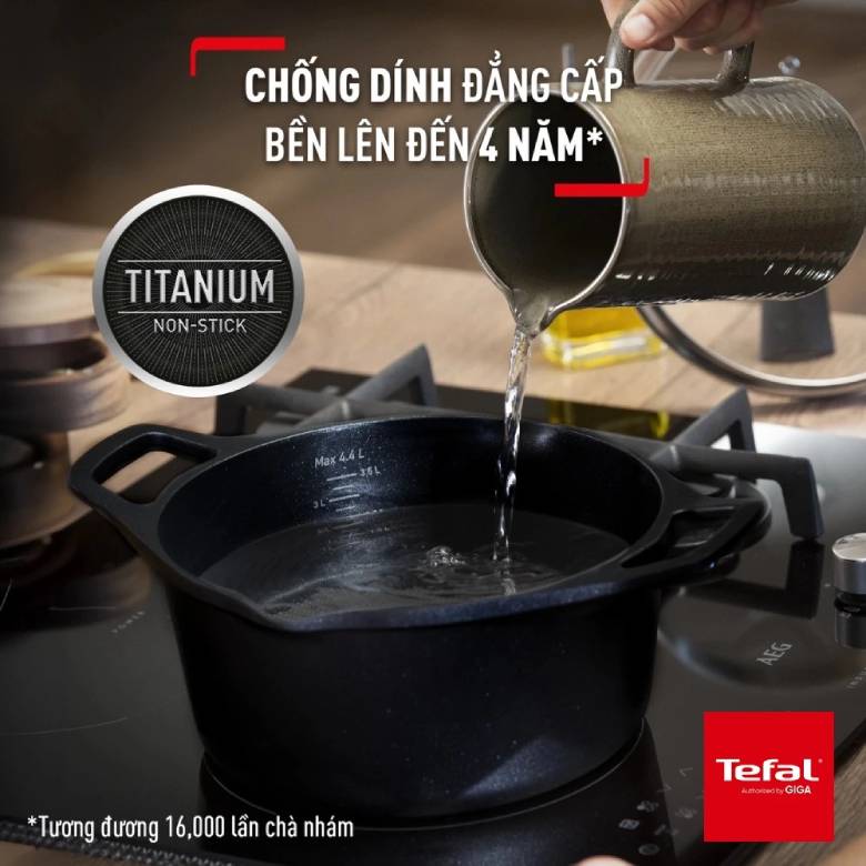  Chống dính bền bỉ - Nồi đúc Tefal Robusto 24cm E2494644