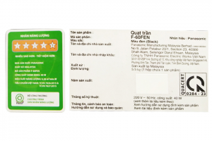 Quạt trần Panasonic 5 cánh F-60FEN 40W