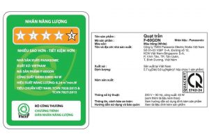 Quạt trần Panasonic 5 cánh F-60GDN 40W