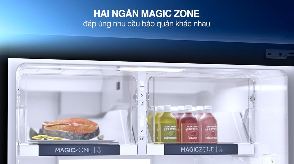 Tủ lạnh Aqua Inverter 480 lít AQR-TA546FA(WGL)U1 - Ngăn Magic Zone