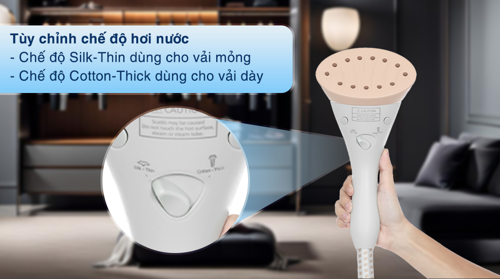 Bàn ủi hơi nước đứng Panasonic NI-GSG060WRA 1680 - 2000W - Bảng điều khiển