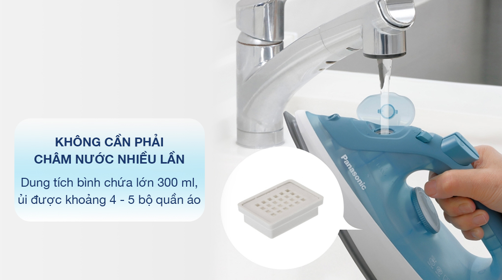 Bàn ủi hơi nước Panasonic NI-S430GRA 2300W - Dung tích bình chứa