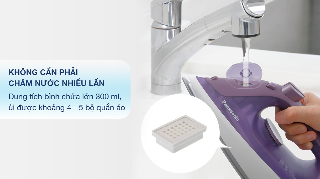 Bàn ủi hơi nước Panasonic NI-S630VRA 2400W - Bình chứa nước