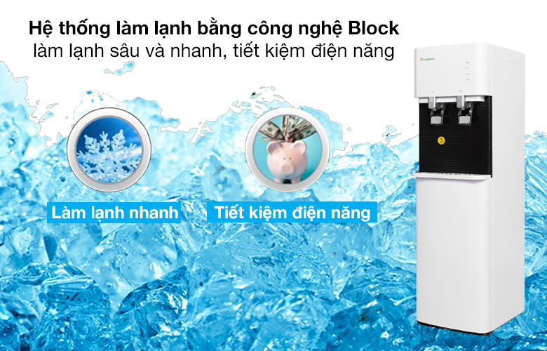 Công nghệ Block - Cây nước nóng lạnh Kangaroo KG49A3