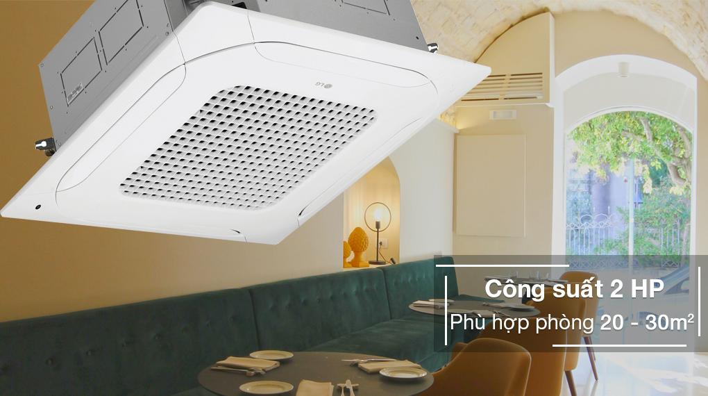 Máy lạnh âm trần LG Inverter 2 HP ZTNQ18GPLA0 - Công suất 2 HP phù hợp diện tích căn phòng từ 20 - 30m²
