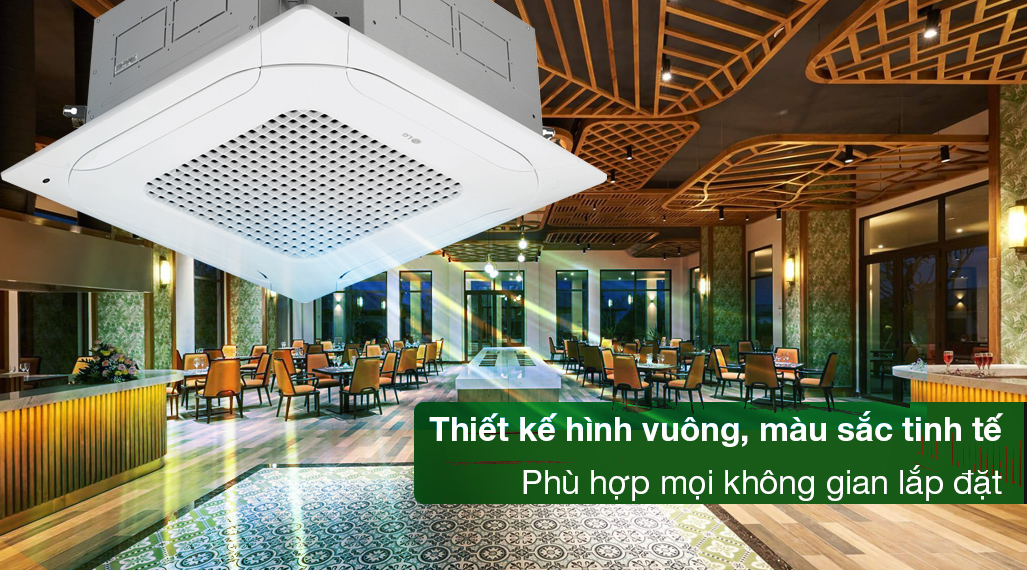 Máy lạnh âm trần LG Inverter 2.5 HP ZTNQ24GPLA0 - Thiết kế hình vuông, màu sắc tinh tế phù hợp mọi không gian lắp đặt 