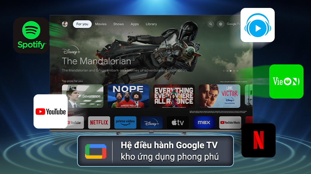 Google Tivi QLED Aqua 4K 43 inch AQT43S80EUX - Hệ điều hành