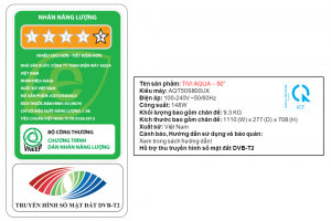 Google Tivi QLED Aqua 4K 50 inch AQT50S800UX