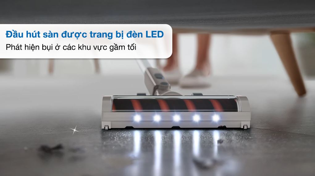 Máy hút bụi không dây Philips XC2011/01 - Đầu hút có đèn LED