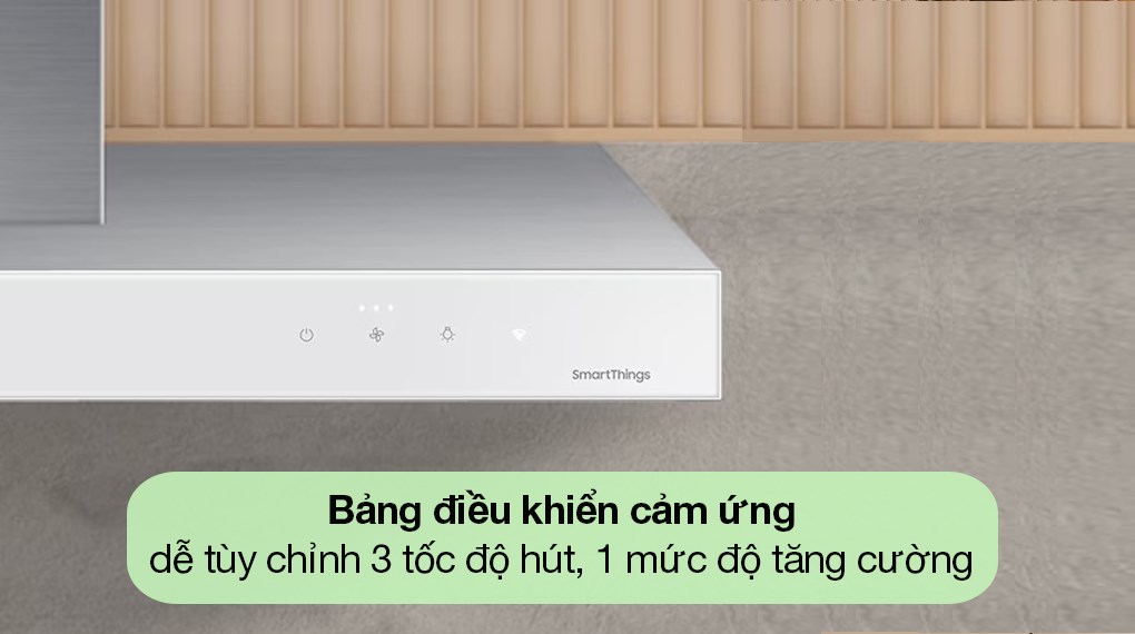 Máy hút mùi áp tường Samsung Bespoke NK36CB665WWHSV - Bảng điều khiển